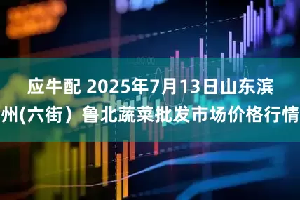 应牛配 2025年7月13日山东滨州(六街）鲁北蔬菜批发市场价格行情