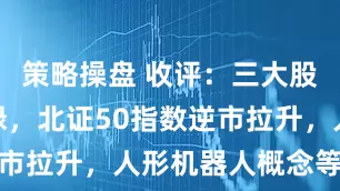 策略操盘 收评：三大股指尾盘翻绿，北证50指数逆市拉升，人形机器人概念等活跃